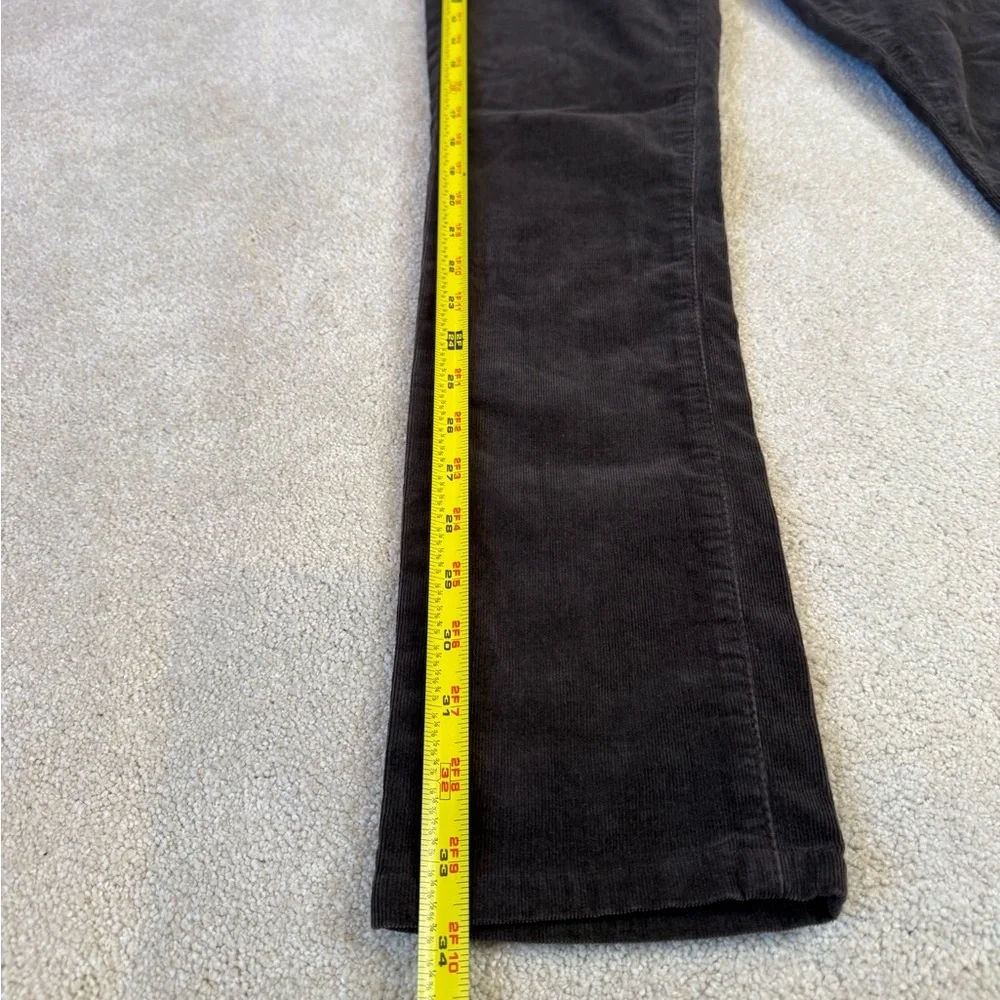 AG Adriano Goldschmied Black Charcoal Velvet Corduroy Straight Leg Pants Size 25 - Picture 16 of 16